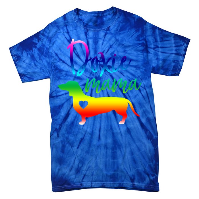 Doxie Mama Dachshund Mom Funny Wiener Dog Gift Tie-Dye T-Shirt