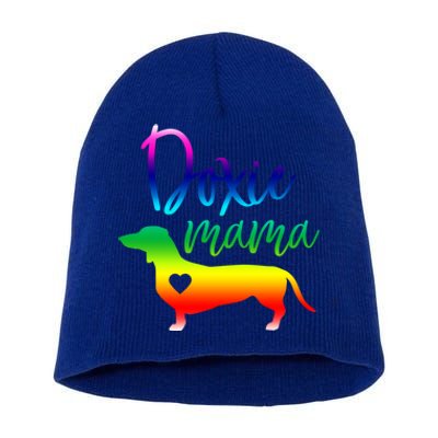 Doxie Mama Dachshund Mom Funny Wiener Dog Gift Short Acrylic Beanie