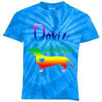 Doxie Mama Dachshund Mom Funny Wiener Dog Gift Kids Tie-Dye T-Shirt