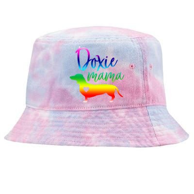 Doxie Mama Dachshund Mom Funny Wiener Dog Gift Tie-Dyed Bucket Hat