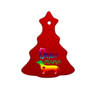 Doxie Mama Dachshund Mom Funny Wiener Dog Gift Ceramic Tree Ornament