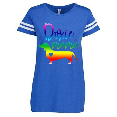 Doxie Mama Dachshund Mom Funny Wiener Dog Gift Enza Ladies Jersey Football T-Shirt