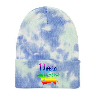 Doxie Mama Dachshund Mom Funny Wiener Dog Gift Tie Dye 12in Knit Beanie