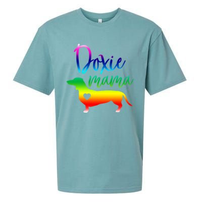 Doxie Mama Dachshund Mom Funny Wiener Dog Gift Sueded Cloud Jersey T-Shirt