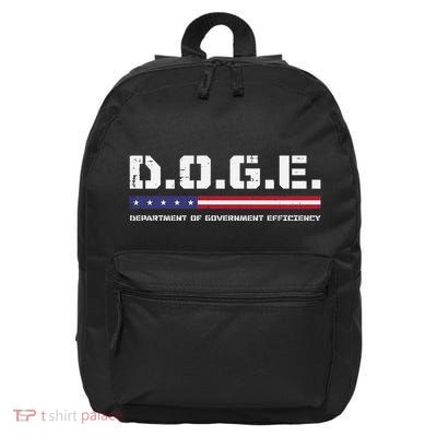 D.O.G.E Merchandise Department Of Government Efficiency 16 in Basic Backpack