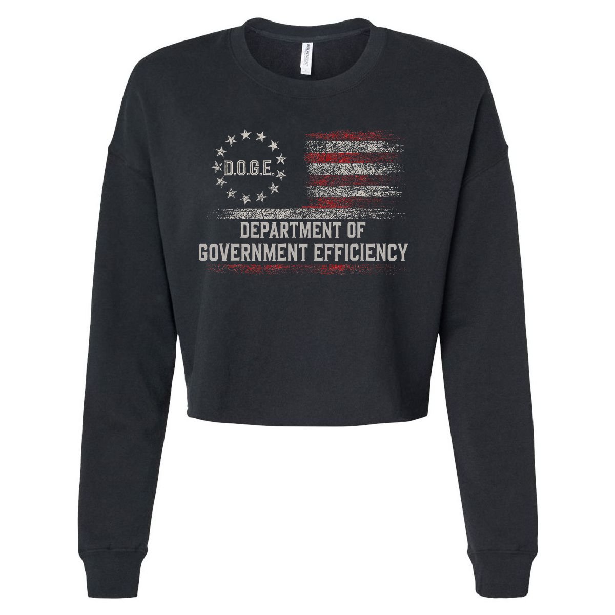Doge Meme D.O.G.E. Department Of Government Efficiency Cropped Pullover Crew