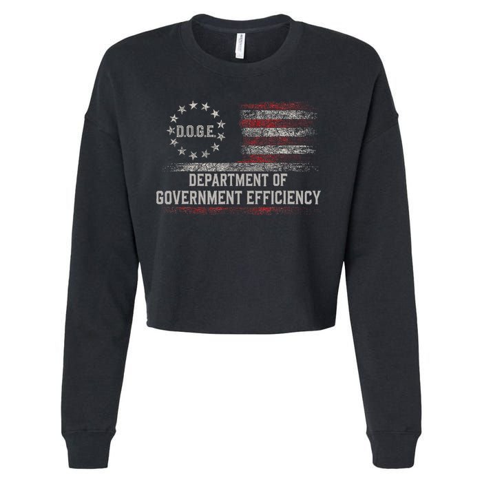 Doge Meme D.O.G.E. Department Of Government Efficiency Cropped Pullover Crew