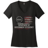 Doge Meme D.O.G.E. Department Of Government Efficiency Women's V-Neck T-Shirt