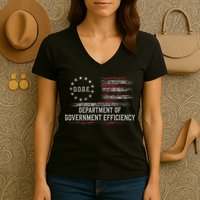 Doge Meme D.O.G.E. Department Of Government Efficiency Women's V-Neck T-Shirt