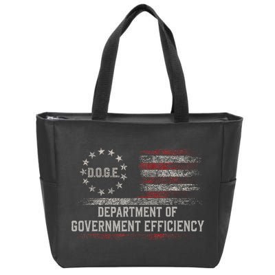 Doge Meme D.O.G.E. Department Of Government Efficiency Zip Tote Bag