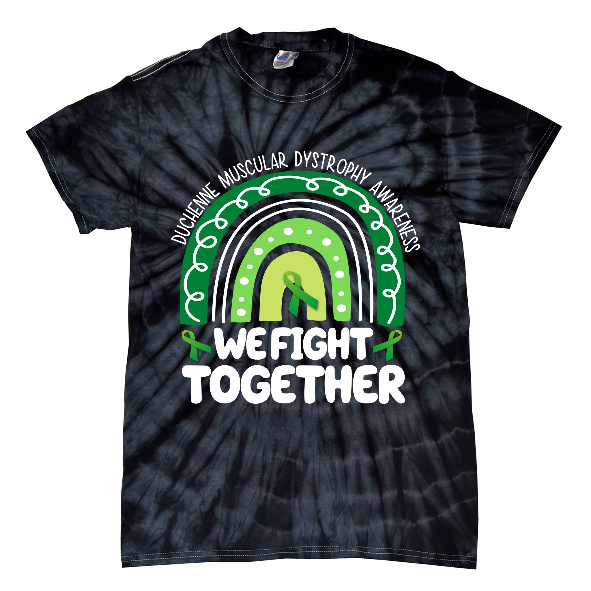 Duchenne Muscular Dystrophy Awareness We Fight Together Tie-Dye T-Shirt