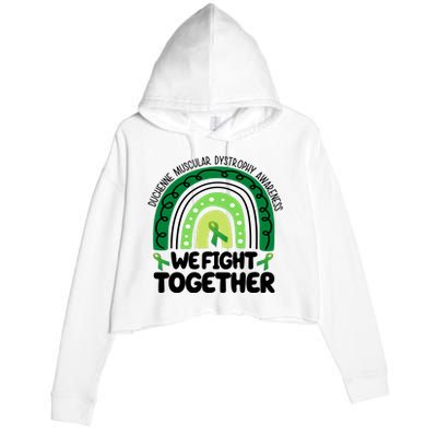 Duchenne Muscular Dystrophy Awareness We Fight Together Crop Fleece Hoodie