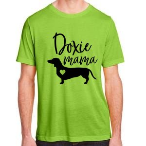 Doxie Mama Dachshund Mama Funny Dog Mom Wiener Dog Doxie Mom Gift Adult ChromaSoft Performance T-Shirt