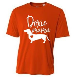 Doxie Mama Dachshund Mama Funny Dog Mom Wiener Dog Doxie Mom Gift Cooling Performance Crew T-Shirt