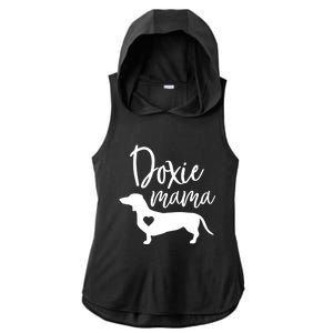 Doxie Mama Dachshund Mama Funny Dog Mom Wiener Dog Doxie Mom Gift Ladies PosiCharge Tri-Blend Wicking Draft Hoodie Tank