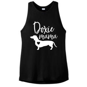 Doxie Mama Dachshund Mama Funny Dog Mom Wiener Dog Doxie Mom Gift Ladies PosiCharge Tri-Blend Wicking Tank