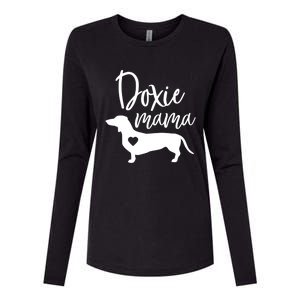 Doxie Mama Dachshund Mama Funny Dog Mom Wiener Dog Doxie Mom Gift Womens Cotton Relaxed Long Sleeve T-Shirt