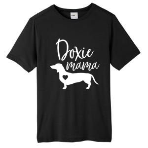 Doxie Mama Dachshund Mama Funny Dog Mom Wiener Dog Doxie Mom Gift Tall Fusion ChromaSoft Performance T-Shirt