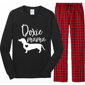 Doxie Mama Dachshund Mama Funny Dog Mom Wiener Dog Doxie Mom Gift Long Sleeve Pajama Set