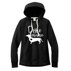 Doxie Mama Dachshund Mama Funny Dog Mom Wiener Dog Doxie Mom Gift Women's Fleece Hoodie