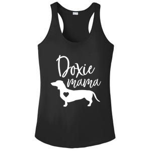 Doxie Mama Dachshund Mama Funny Dog Mom Wiener Dog Doxie Mom Gift Ladies PosiCharge Competitor Racerback Tank