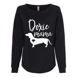 Doxie Mama Dachshund Mama Funny Dog Mom Wiener Dog Doxie Mom Gift Womens California Wash Sweatshirt