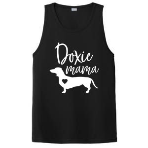 Doxie Mama Dachshund Mama Funny Dog Mom Wiener Dog Doxie Mom Gift PosiCharge Competitor Tank