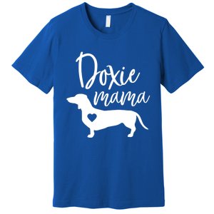 Doxie Mama Dachshund Mama Funny Dog Mom Wiener Dog Doxie Mom Gift Premium T-Shirt