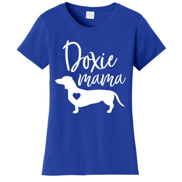 Doxie Mama Dachshund Mama Funny Dog Mom Wiener Dog Doxie Mom Gift Women's T-Shirt