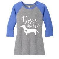 Doxie Mama Dachshund Mama Funny Dog Mom Wiener Dog Doxie Mom Gift Women's Tri-Blend 3/4-Sleeve Raglan Shirt