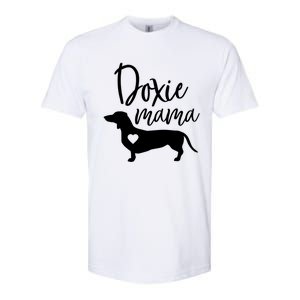 Doxie Mama Dachshund Mama Funny Dog Mom Wiener Dog Doxie Mom Gift Softstyle CVC T-Shirt