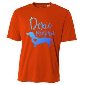 Doxie Mama Dachshund Mama Funny Dog Mom Wiener Dog Doxie Mom Gift Cooling Performance Crew T-Shirt