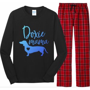 Doxie Mama Dachshund Mama Funny Dog Mom Wiener Dog Doxie Mom Gift Long Sleeve Pajama Set