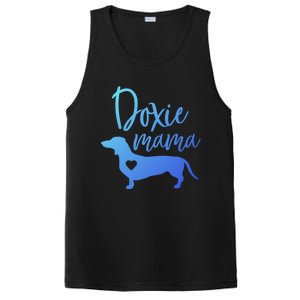 Doxie Mama Dachshund Mama Funny Dog Mom Wiener Dog Doxie Mom Gift PosiCharge Competitor Tank