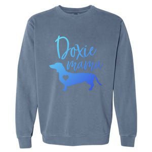 Doxie Mama Dachshund Mama Funny Dog Mom Wiener Dog Doxie Mom Gift Garment-Dyed Sweatshirt