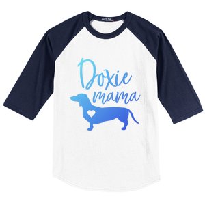 Doxie Mama Dachshund Mama Funny Dog Mom Wiener Dog Doxie Mom Gift Baseball Sleeve Shirt