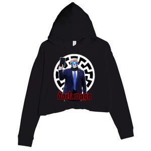 Dark Maga Donald Trump 2024 Crop Fleece Hoodie