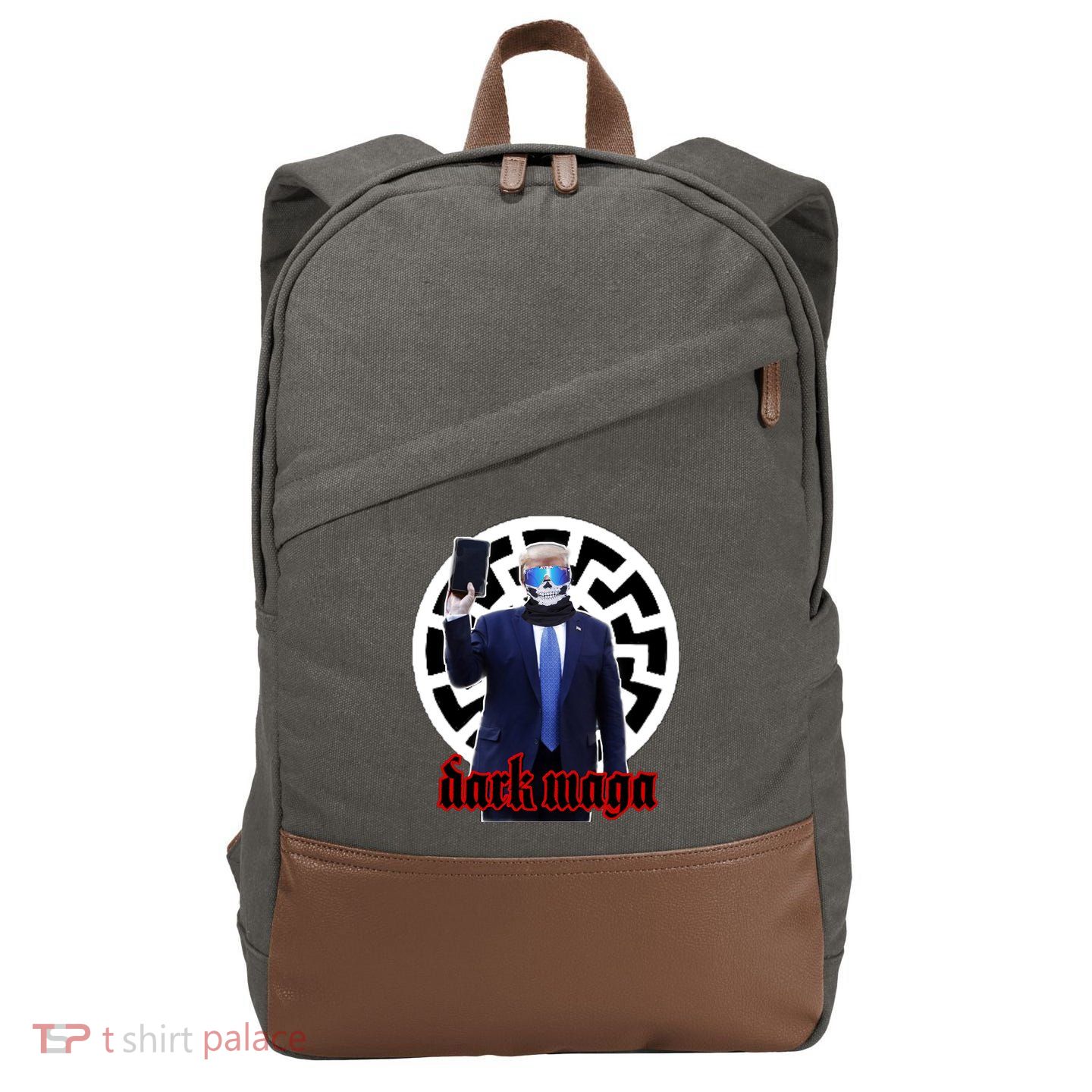 Dark Maga Donald Trump 2024 Cotton Canvas Backpack