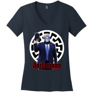 Dark Maga Donald Trump 2024 Women's V-Neck T-Shirt