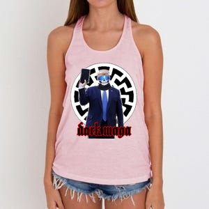 Dark Maga Donald Trump 2024 Women's Knotted Racerback Tank