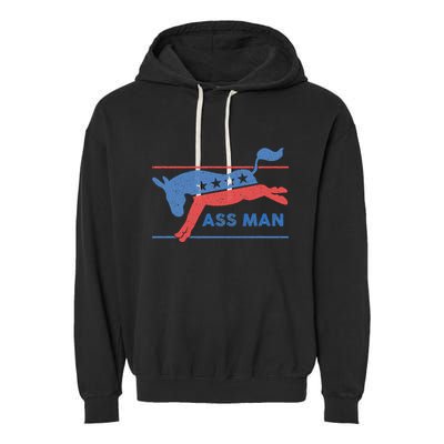Democrat Merchandise Democratic Donkey Assman Ass Man Garment-Dyed Fleece Hoodie