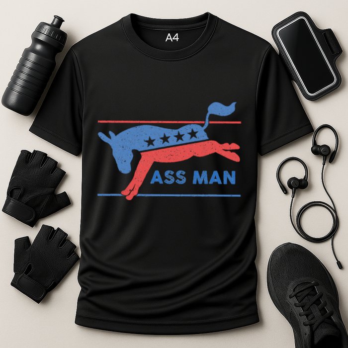 Democrat Merchandise Democratic Donkey Assman Ass Man Cooling Performance Crew T-Shirt
