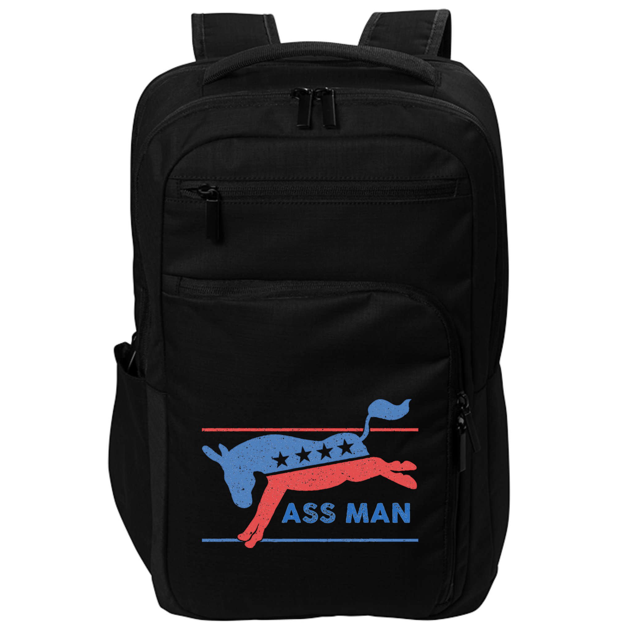 Democrat Merchandise Democratic Donkey Assman Ass Man Impact Tech Backpack