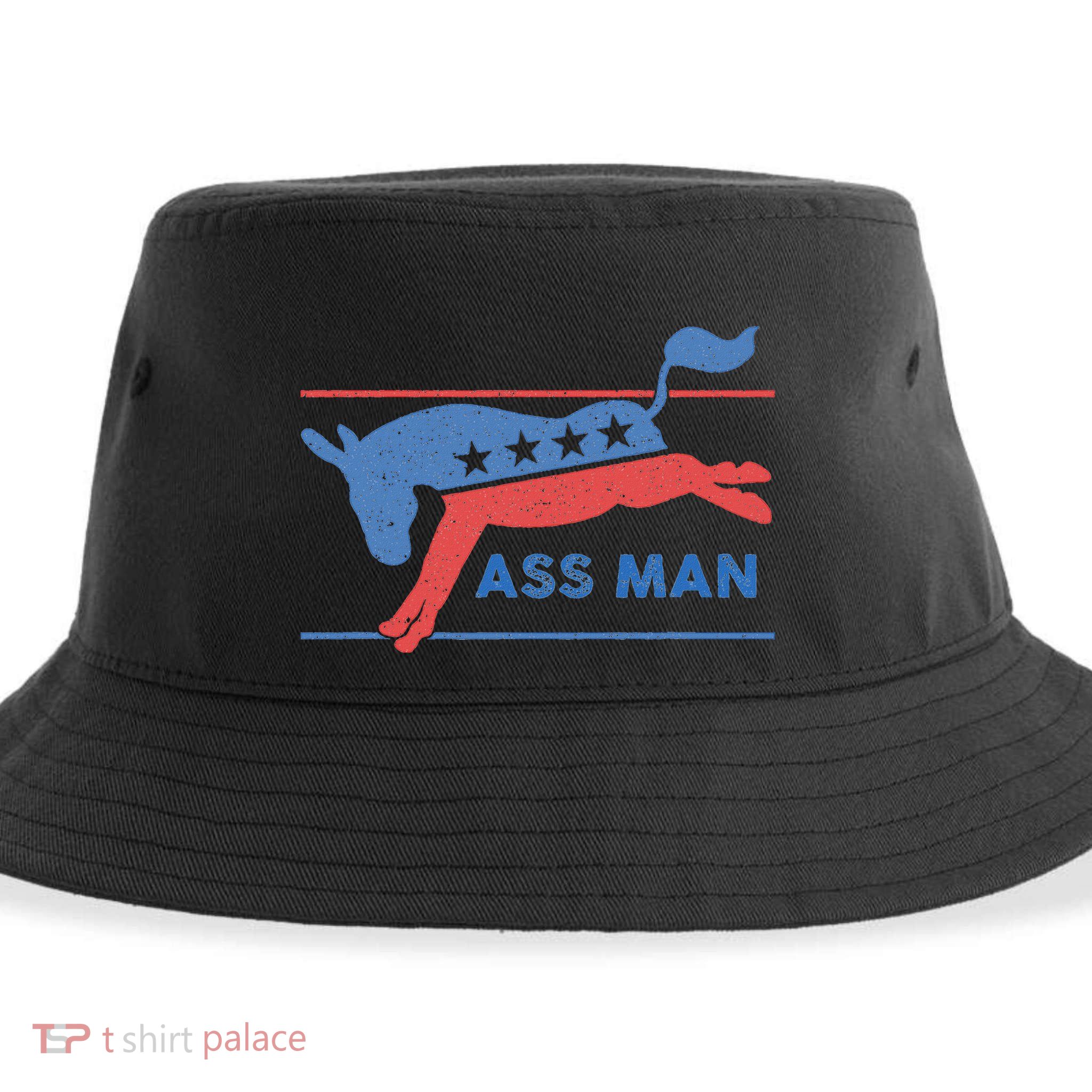 Democrat Merchandise Democratic Donkey Assman Ass Man Sustainable Bucket Hat