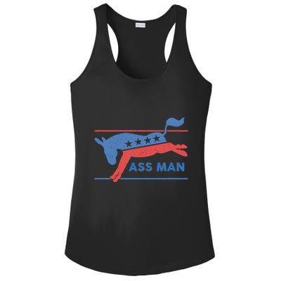 Democrat Merchandise Democratic Donkey Assman Ass Man Ladies PosiCharge Competitor Racerback Tank