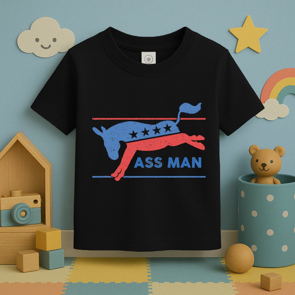 Democrat Merchandise Democratic Donkey Assman Ass Man Toddler T-Shirt