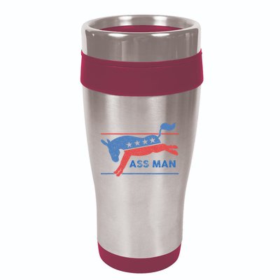 Democrat Merchandise Democratic Donkey Assman Ass Man 16oz Travel Tumbler