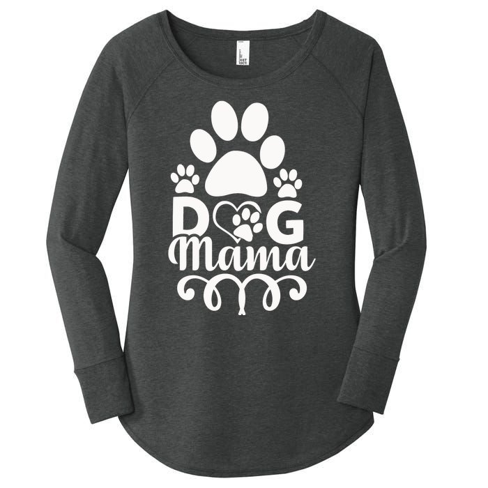 Dog Mama Women's Perfect Tri Tunic Long Sleeve Shirt