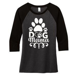 Dog Mama Women's Tri-Blend 3/4-Sleeve Raglan Shirt