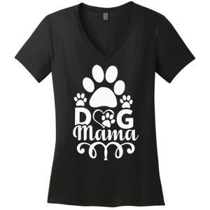 Dog Mama Women's V-Neck T-Shirt